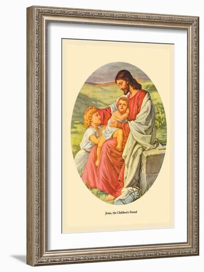 Jesus, The Children's Friend-Plockhorst-Framed Art Print