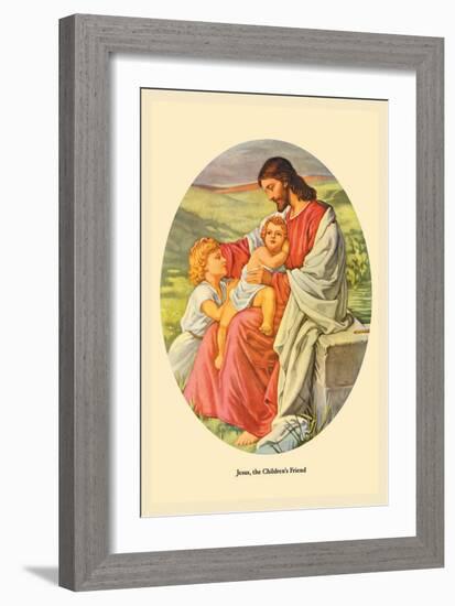 Jesus, The Children's Friend-Plockhorst-Framed Art Print
