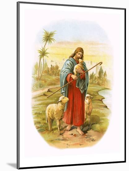 Jesus, the Good Shepherd-English-Mounted Premium Giclee Print