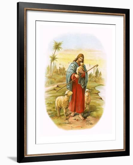 Jesus, the Good Shepherd-English-Framed Giclee Print