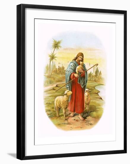 Jesus, the Good Shepherd-English-Framed Giclee Print