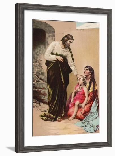 Jesus the Healer of All Ills-English School-Framed Giclee Print