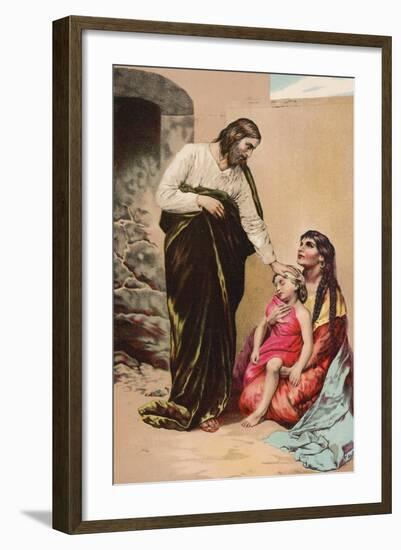Jesus the Healer of All Ills-English School-Framed Giclee Print