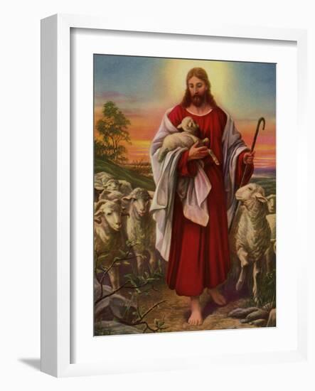 Jesus the Shepherd, 1943-null-Framed Giclee Print