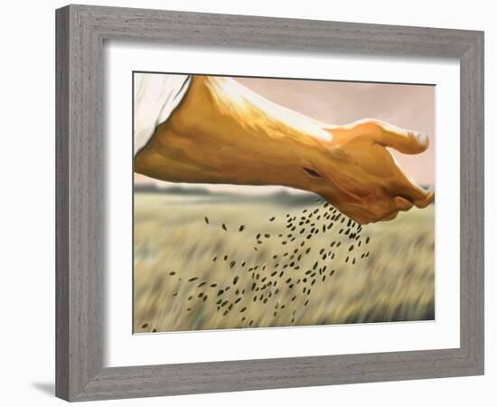 Jesus the Sower-Ron Marsh-Framed Art Print