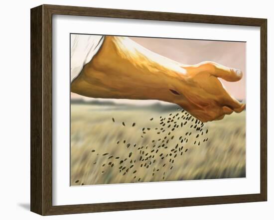 Jesus the Sower-Ron Marsh-Framed Art Print
