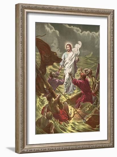 Jesus Walking on the Water-North American-Framed Giclee Print