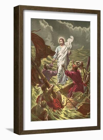 Jesus Walking on the Water-North American-Framed Giclee Print