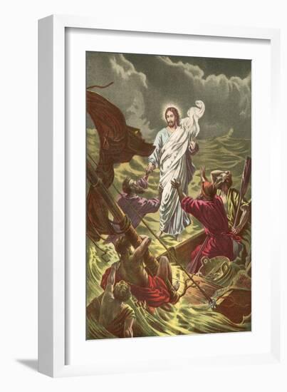 Jesus Walking on the Water-North American-Framed Giclee Print