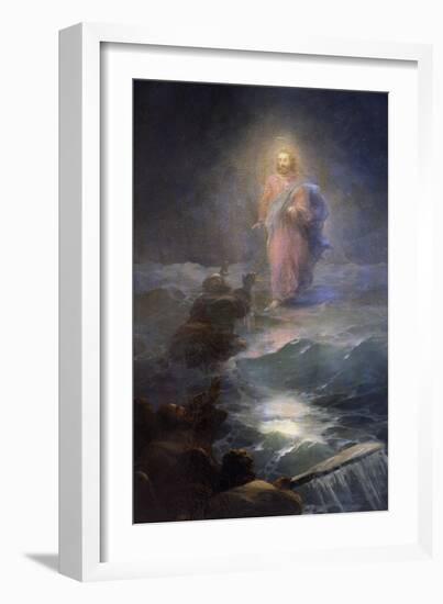 Jesus Walking on Water-Ivan Konstantinovich Aivazovsky-Framed Giclee Print