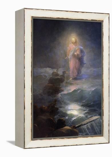 Jesus Walking on Water-Ivan Konstantinovich Aivazovsky-Framed Premier Image Canvas