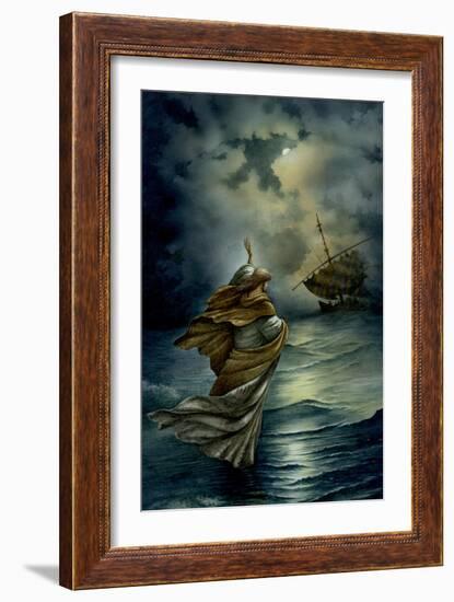 Jesus Walking on Water-Val Bochkov-Framed Giclee Print