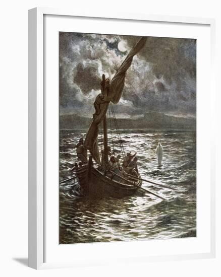 Jesus Walking Upon the Sea-William Brassey Hole-Framed Giclee Print