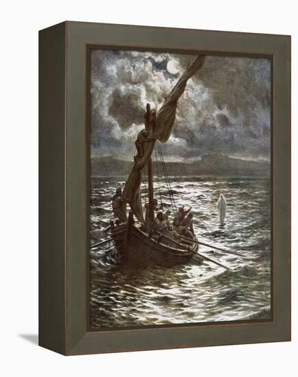 Jesus Walking Upon the Sea-William Brassey Hole-Framed Premier Image Canvas