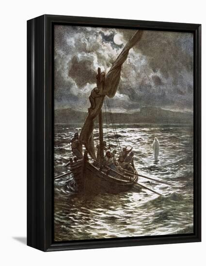 Jesus Walking Upon the Sea-William Brassey Hole-Framed Premier Image Canvas