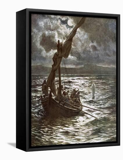 Jesus Walking Upon the Sea-William Brassey Hole-Framed Premier Image Canvas