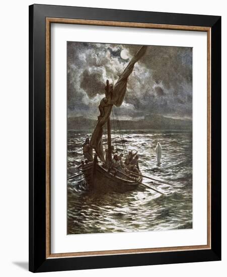 Jesus Walking Upon the Sea-William Brassey Hole-Framed Giclee Print