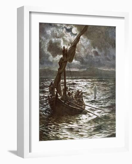 Jesus Walking Upon the Sea-William Brassey Hole-Framed Giclee Print