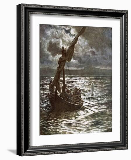 Jesus Walking Upon the Sea-William Brassey Hole-Framed Giclee Print