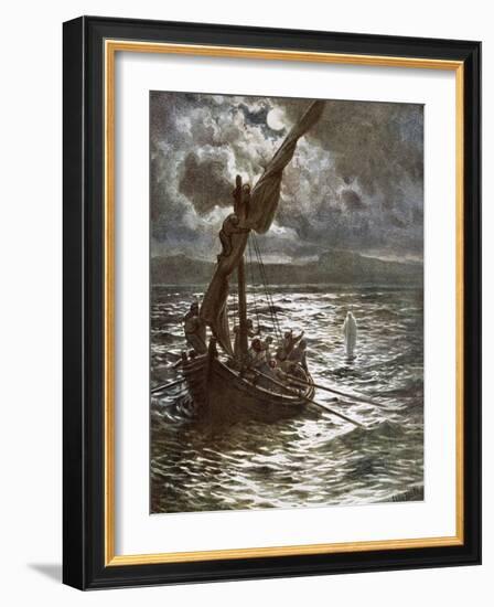 Jesus Walking Upon the Sea-William Brassey Hole-Framed Giclee Print