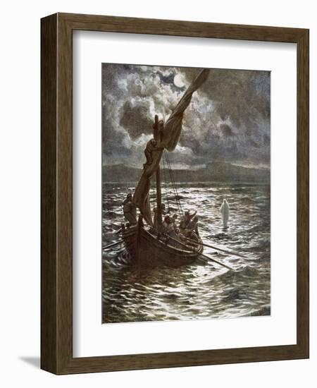 Jesus Walking Upon the Sea-William Brassey Hole-Framed Giclee Print