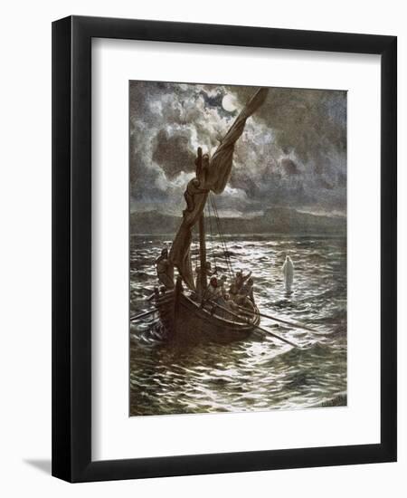 Jesus Walking Upon the Sea-William Brassey Hole-Framed Giclee Print