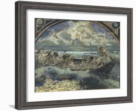 Jesus Walks on Water, 1890-Mikhail Alexandrovich Vrubel-Framed Giclee Print