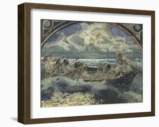 Jesus Walks on Water, 1890-Mikhail Alexandrovich Vrubel-Framed Giclee Print