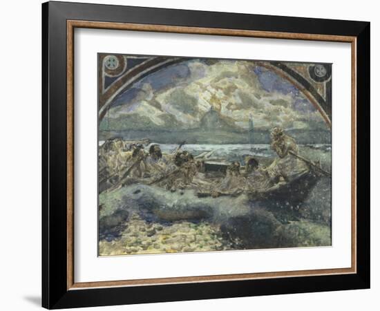 Jesus Walks on Water, 1890-Mikhail Alexandrovich Vrubel-Framed Giclee Print