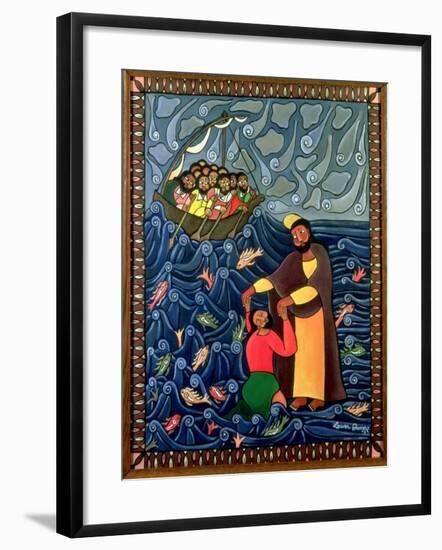 Jesus Walks on Water, 1998-Laura James-Framed Giclee Print