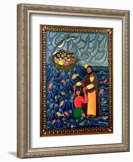 Jesus Walks on Water, 1998-Laura James-Framed Giclee Print