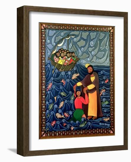 Jesus Walks on Water, 1998-Laura James-Framed Giclee Print