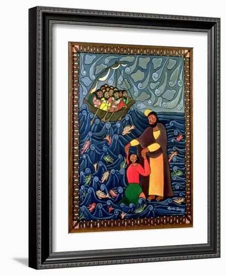Jesus Walks on Water, 1998-Laura James-Framed Giclee Print