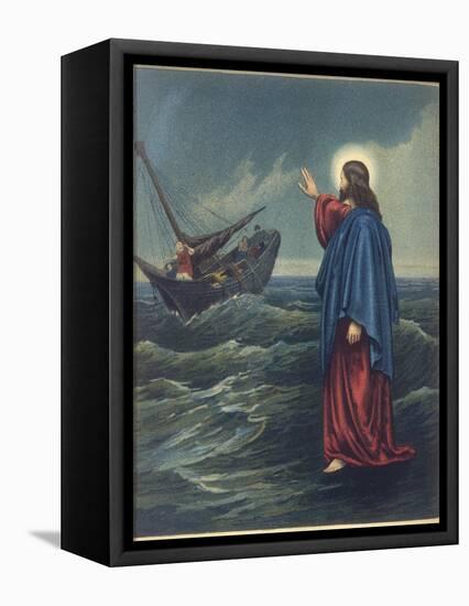 Jesus Walks on Water, to the Astonishment of Peter and the Other Apostles (St John Vi 20)-null-Framed Premier Image Canvas