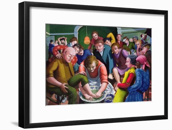 Jesus Washes Disciples' Feet, 1995-96-Dinah Roe Kendall-Framed Giclee Print