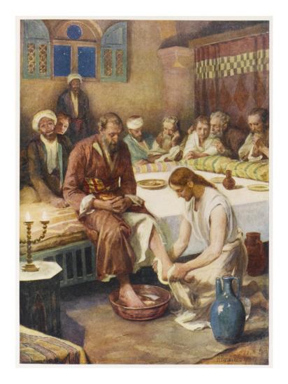 Jesus Washes The Feet Of His Disciples Giclee Print Art Com