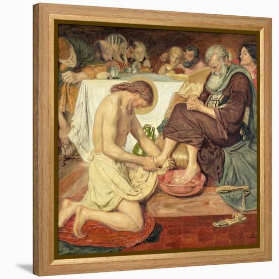 Jesus Washing Peter's Feet, 1876-Ford Madox Brown-Framed Premier Image Canvas