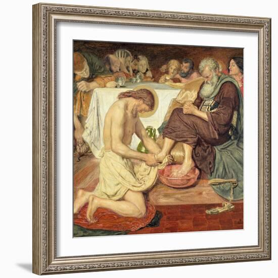 Jesus Washing Peter's Feet, 1876-Ford Madox Brown-Framed Giclee Print