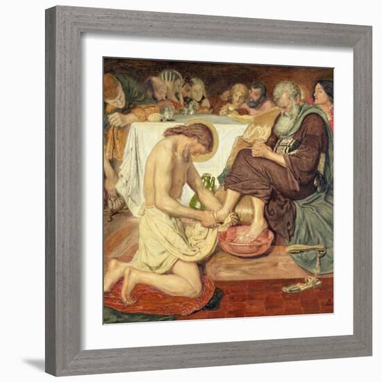 Jesus Washing Peter's Feet, 1876-Ford Madox Brown-Framed Giclee Print