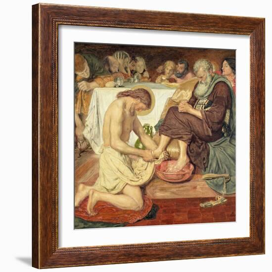 Jesus Washing Peter's Feet, 1876-Ford Madox Brown-Framed Giclee Print