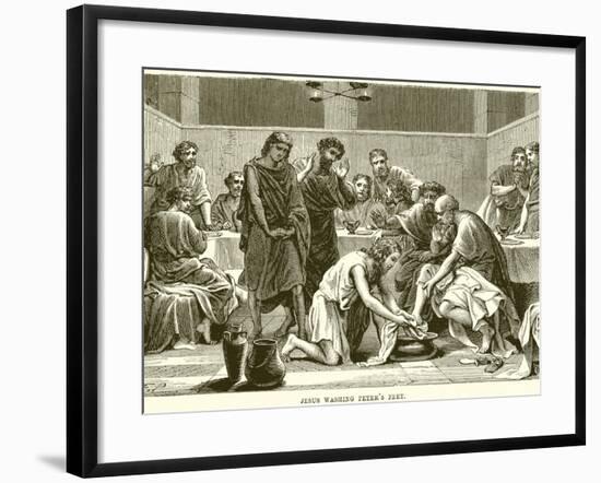 Jesus Washing Peter's Feet-null-Framed Giclee Print