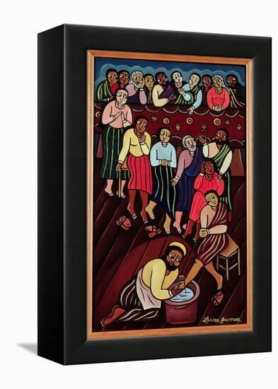 Jesus Washing the Disciples' Feet, 2000-Laura James-Framed Premier Image Canvas