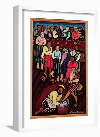 Jesus Washing the Disciples' Feet, 2000-Laura James-Framed Giclee Print