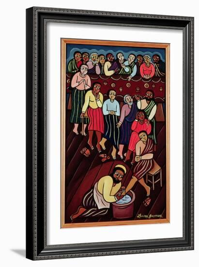 Jesus Washing the Disciples' Feet, 2000-Laura James-Framed Giclee Print