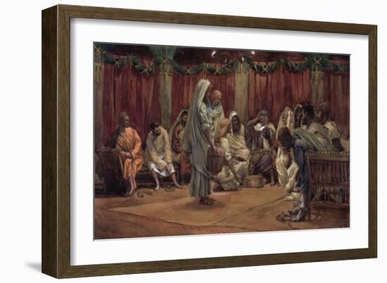 Jesus Washing the Disciples' Feet, Illustration for 'The Life of Christ', C.1886-94-James Tissot-Framed Giclee Print