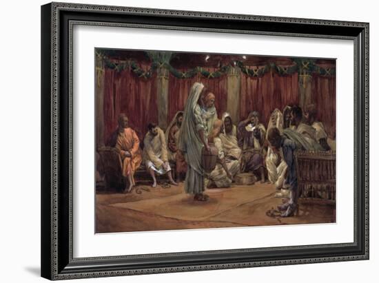 Jesus Washing the Disciples' Feet, Illustration for 'The Life of Christ', C.1886-94-James Tissot-Framed Giclee Print