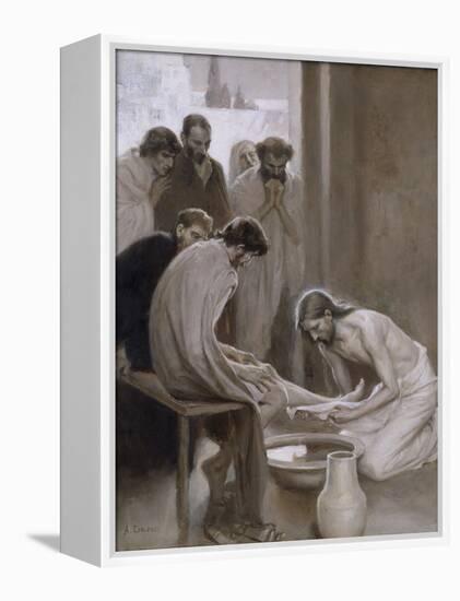 Jesus Washing the Feet of his Disciples, 1898-Albert Gustaf Aristides Edelfelt-Framed Premier Image Canvas