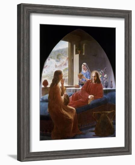 Jesus with Mary and Martha-Christen Dalsgaard-Framed Giclee Print