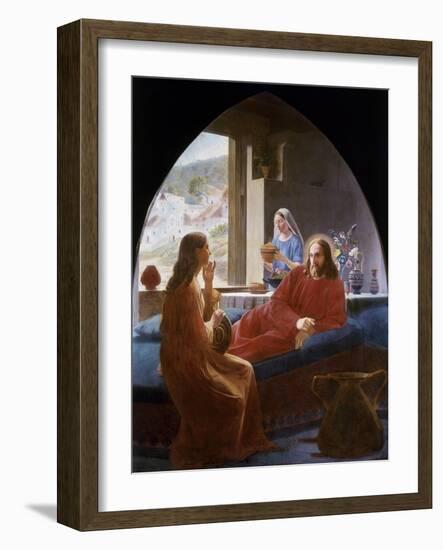 Jesus with Mary and Martha-Christen Dalsgaard-Framed Giclee Print