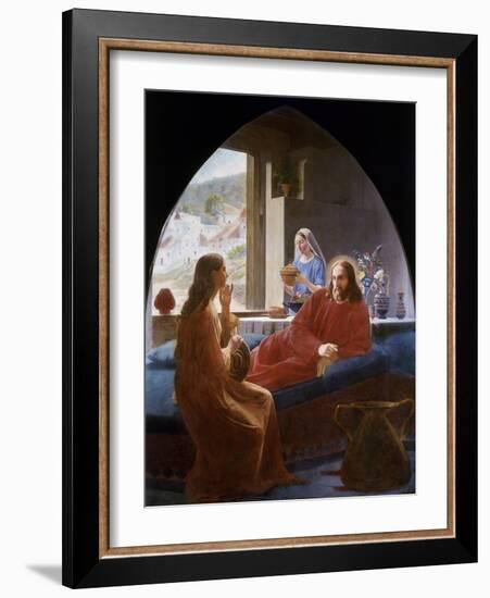 Jesus with Mary and Martha-Christen Dalsgaard-Framed Giclee Print